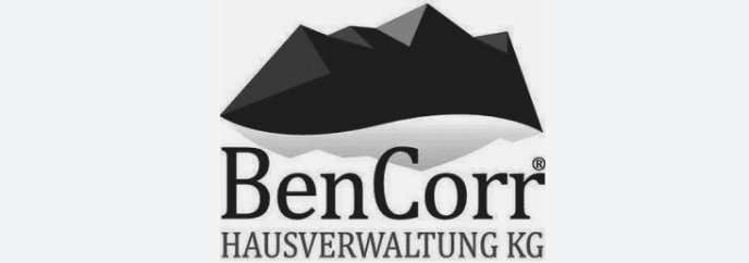 BenCorr Hausverwaltung Logo Grau weiß