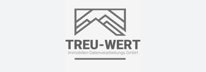 Treu Wert Logo Schwarz weiß