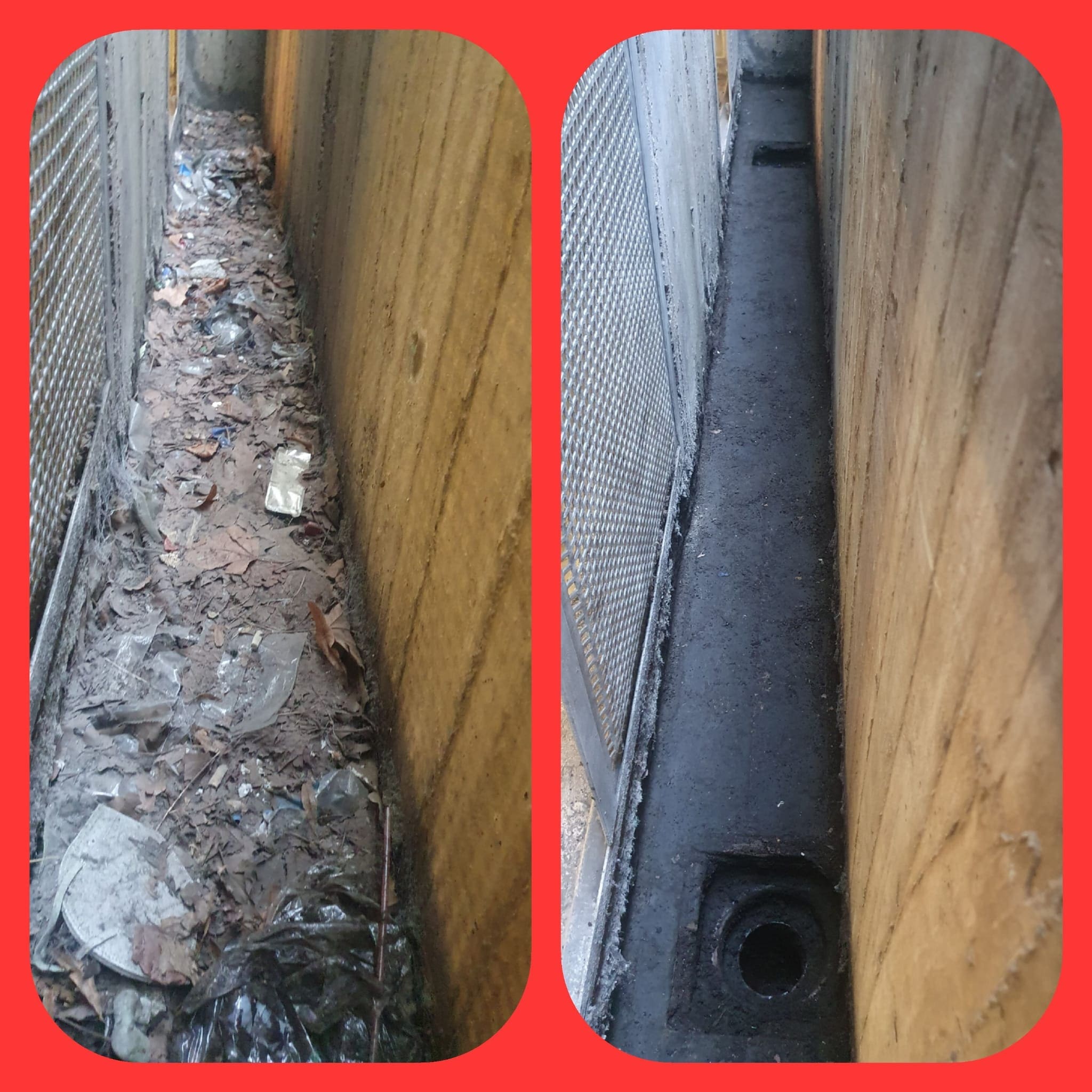 Lichtschacht mit abfluss