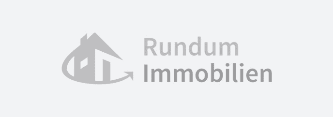 Rundum Immobilien Logo grau weiß