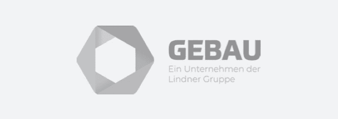 GEBAU Logo Grau Weiß